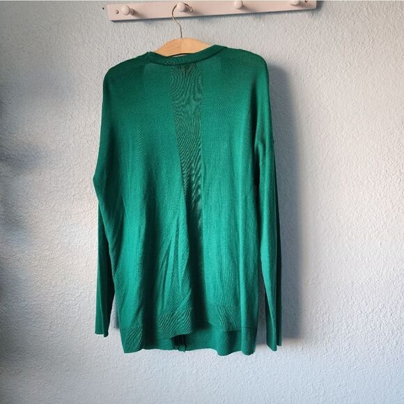 HALOGEN marino wool blend button front tunic style cardigan - Picture 5 of 10